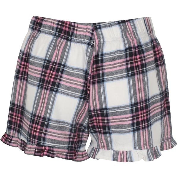 SF Womens/Ladies Tartan Frill Shorts