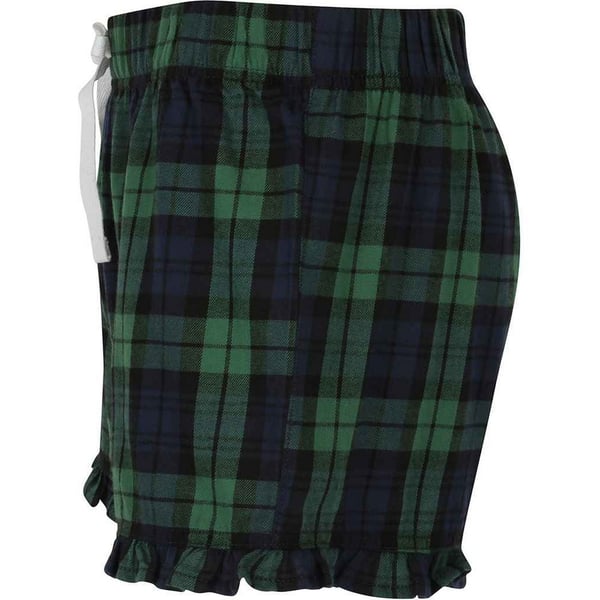 SF Womens/Ladies Tartan Frill Shorts