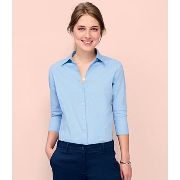 SOLS Womens/Ladies Effect 3/4 Sleeve Fitted Work Shirt
