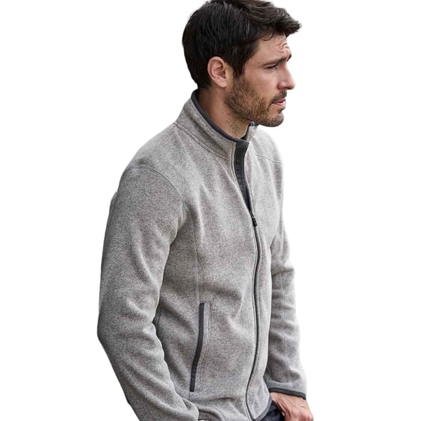 Tee Jays Mens Knitted Outdoor Fleece Jacket