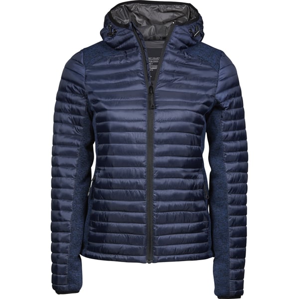 Tee Jays Kvinder/Damer Crossover Hooded Padded Outdoor Jacket med hætte