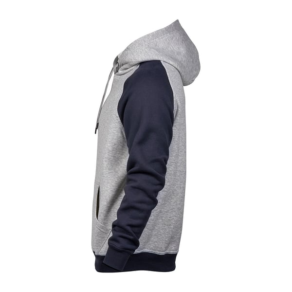 Tee Jays Mens Two Tone Raglan Hooded Sweatshirt