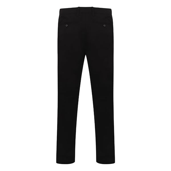 Henbury Mens Stretch Flex Waistband Chino Trousers
