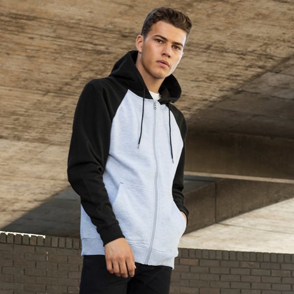 AWDis Just Hoods Mens Baseball Zoodie