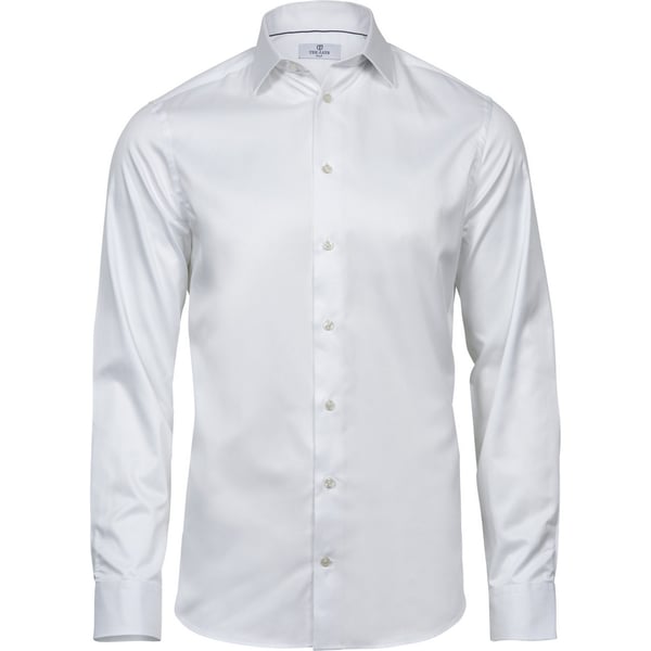 Tee Jays Herre luksus Slim Fit langærmet Oxford skjorte med lange ærmer