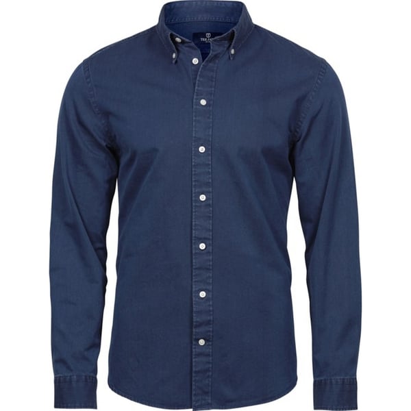 Tee Jays Langærmet casual skjorte i Twill til mænd