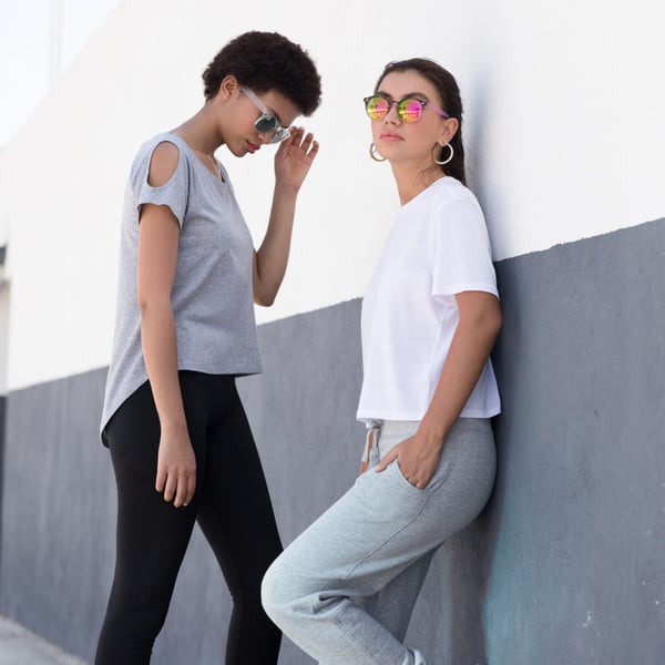 Skinni Fit Womens/Ladies Cropped Boxy T-Shirt