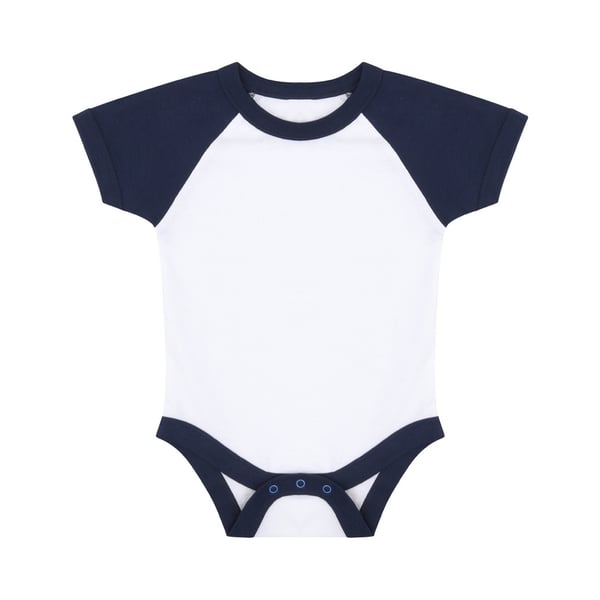 Larkwood Baby Boys/Girls Essential Short Sleeve Baseball Bodysuit