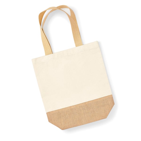 Westford Mill Jute Base Canvas Shopper