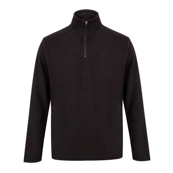 Henbury Mens Zip Neck Micro Fleece Top