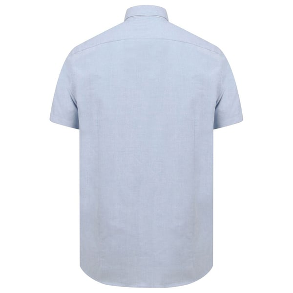 Henbury Mens Modern Short Sleeve Slim Fit Oxford Shirt
