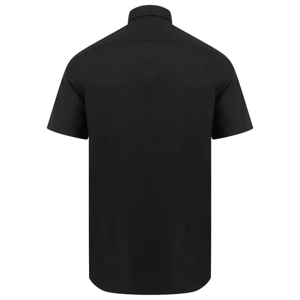 Henbury Mens Modern Short Sleeve Oxford Shirt