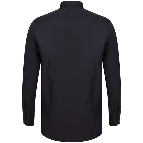 Henbury Mens Modern Long Sleeve Slim Fit Oxford Shirt