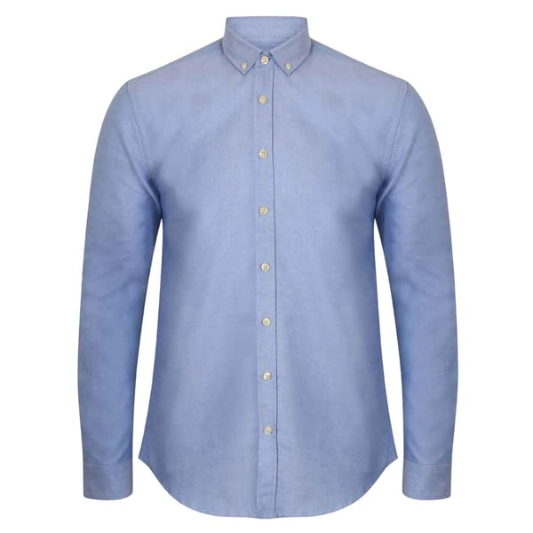 Henbury Herre moderne langærmet slim fit Oxford skjorte