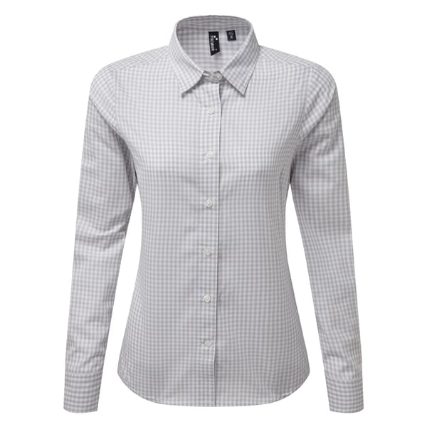 Premier Womens/Ladies Maxton Check Long Sleeve Shirt