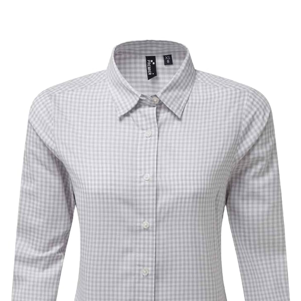 Premier Womens/Ladies Maxton Check Long Sleeve Shirt