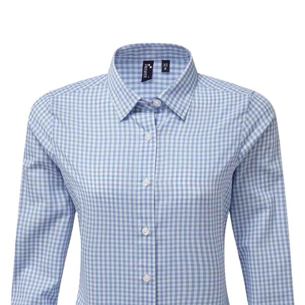 Premier Womens/Ladies Maxton Check Long Sleeve Shirt