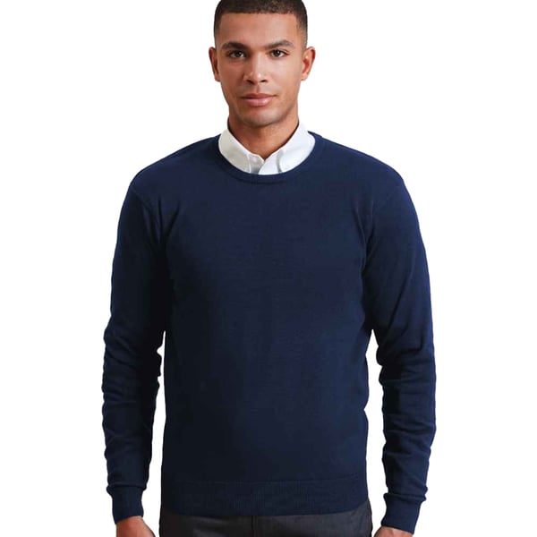 Premier Adults Unisex Cotton Rich Crew Neck Sweater