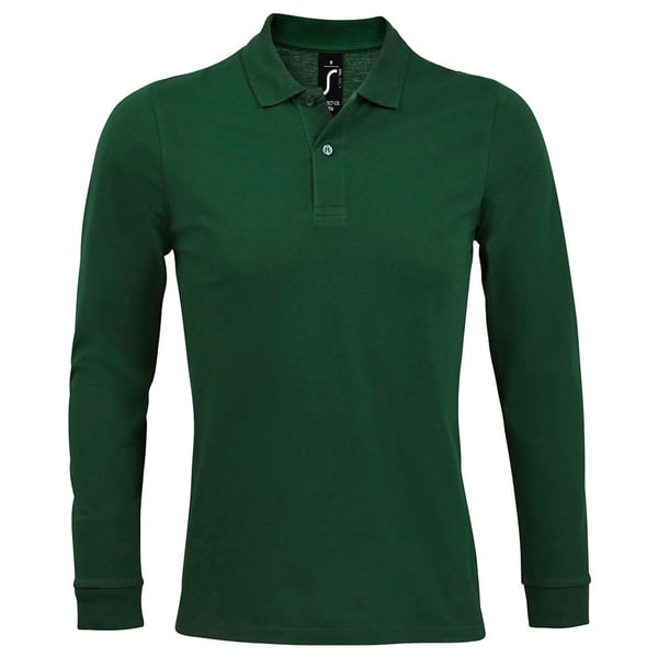 SOLS Perfect langærmet Piqu-polo shirt til mænd