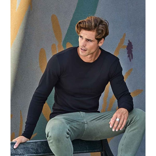 Tee Jays Mens Interlock Long-Sleeved T-Shirt