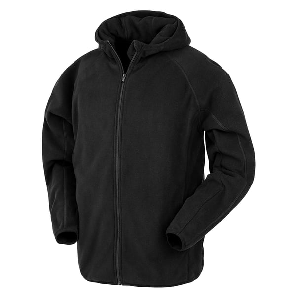 Result Genuine Recycled Herre Micro Hooded Fleecejakke med hætte