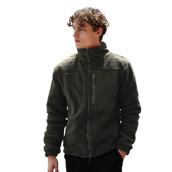 Front Row Unisex Adult Sherpa Recycled Fleece Jacket