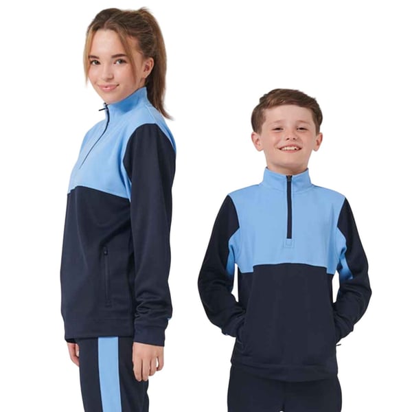 Finden & Hales Childrens/Kids Quarter Zip Fleece Top