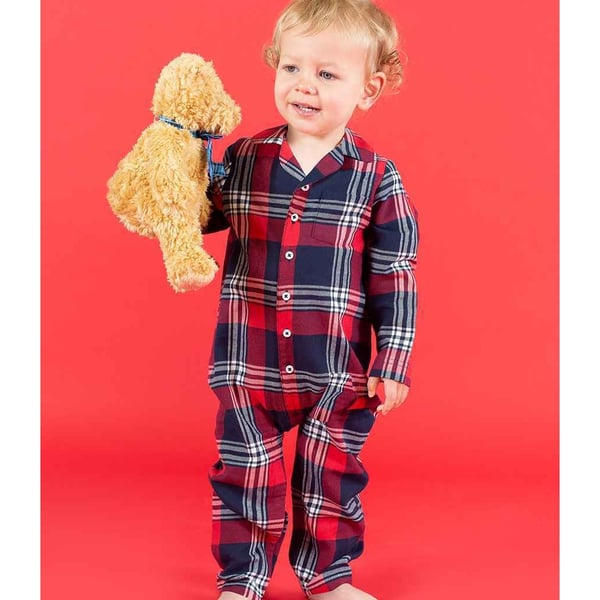 Larkwood Baby Tartan Sleepsuit