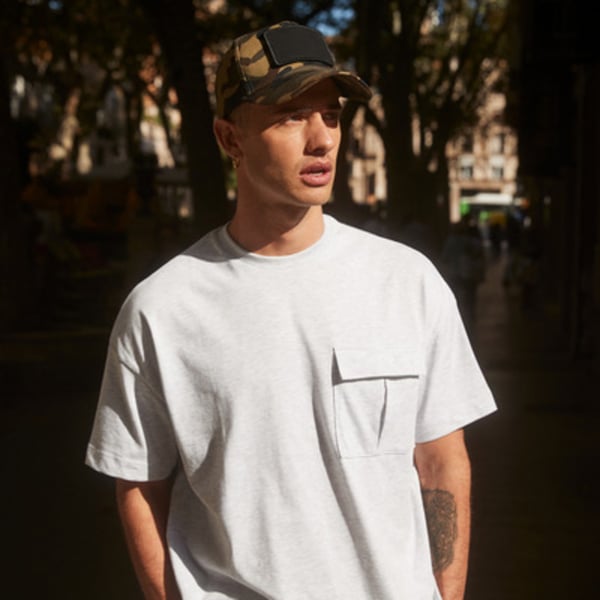Beechfield 5-panels keps med avtagbar patch