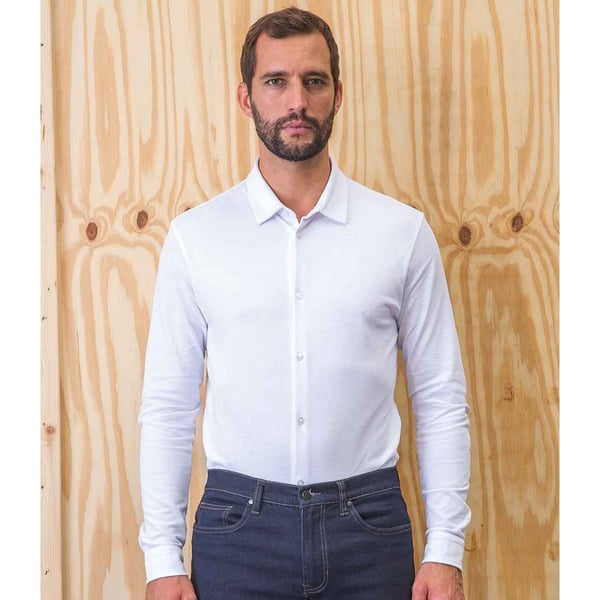 NEOBLU Mens Basile Pique Formal Shirt