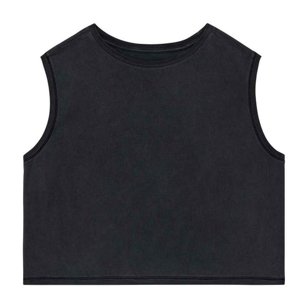 Native Spirit Dame/kvinde med falmet, kortklippet tank top