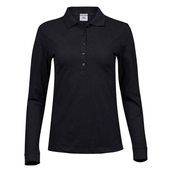 Tee Jays Womens/Ladies Luxury Stretch Long-Sleeved Polo Shirt