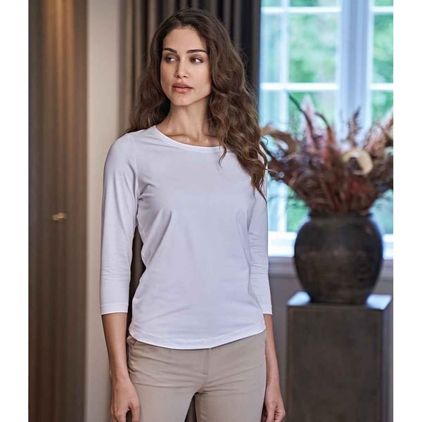 Tee Jays Womens/Ladies Stretch 3/4 Sleeve T-Shirt