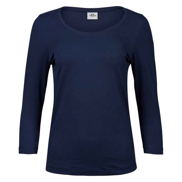 Tee Jays Dame/kvinder T-shirt med strækbare 3/4 ærmer