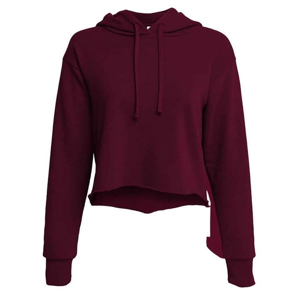 Next Level Apparel Womens/Ladies Laguna Raw Edge Crop Hoodie