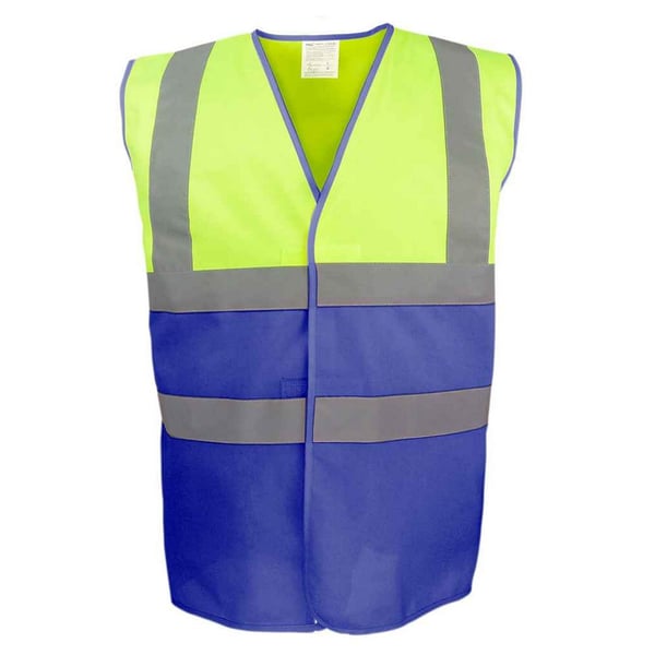 Yoko Unisex-voksen tofarvet hi-vis vest til voksne