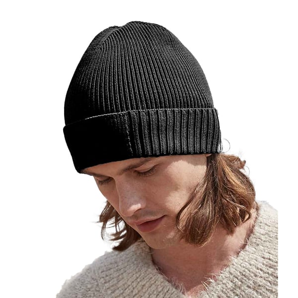 Beechfield Unisex Adult Organic Cotton Engineered Patch Beanie