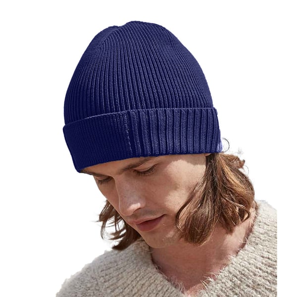 Beechfield Unisex Adult Organic Cotton Engineered Patch Beanie