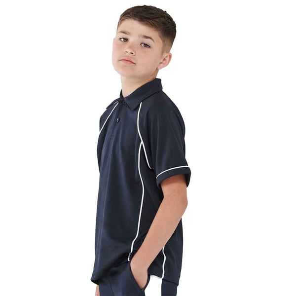Finden & Hales Childrens/Kids Performance Contrast Piping Polo Shirt