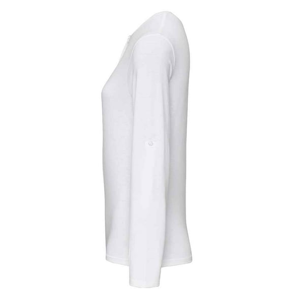 Premier Womens/Ladies Long John Plain Roll Sleeve T-Shirt