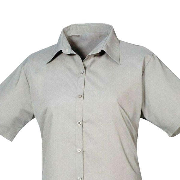 Premier Womens/Ladies Poplin Short-Sleeved Blouse
