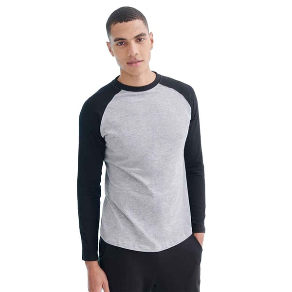 Skinni Fit Mens Long-Sleeved Baseball T-Shirt