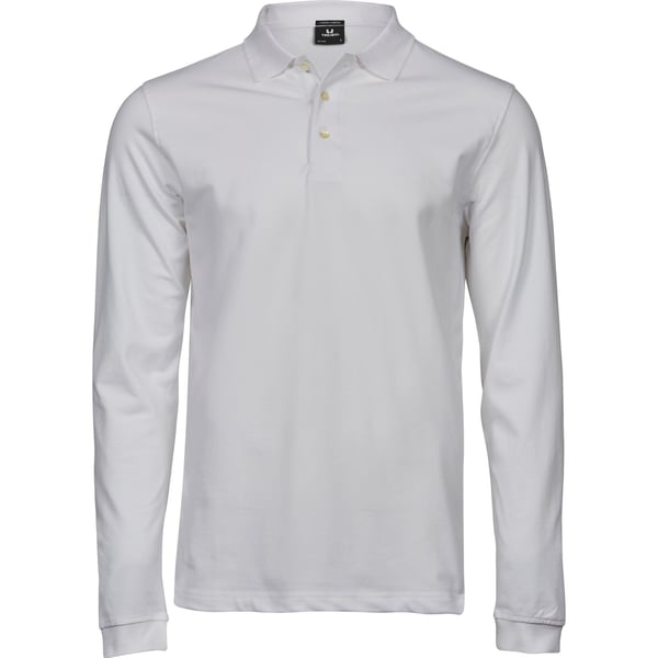 Tee Jays Mens Luxury Stretch Long-Sleeved Polo Shirt