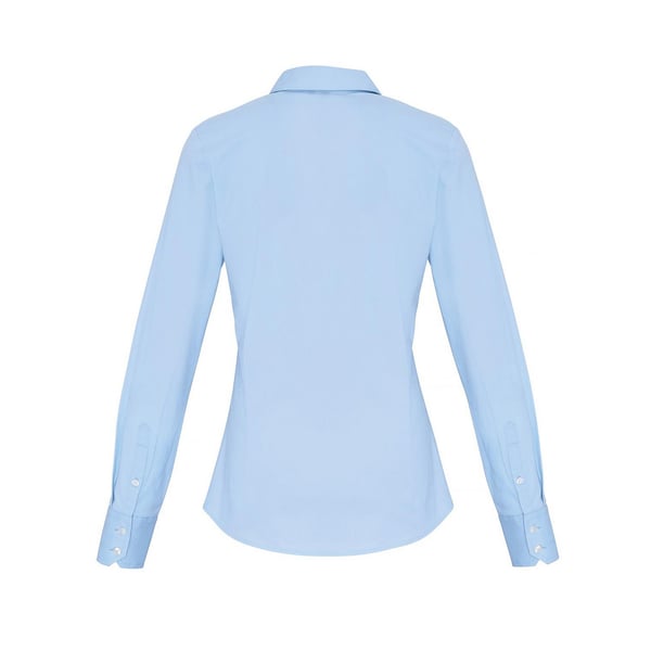 Premier Womens/Ladies Poplin Stretch Long-Sleeved Shirt