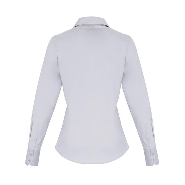 Premier Womens/Ladies Poplin Stretch Long-Sleeved Shirt
