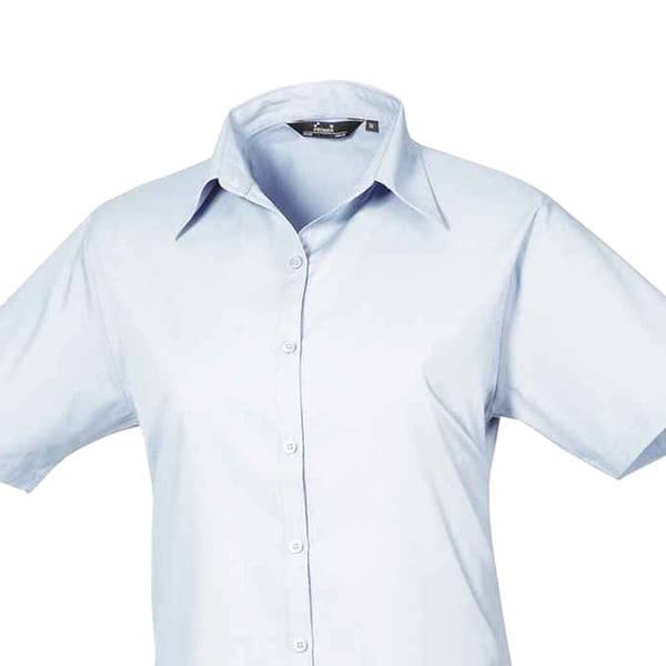 Premier Womens/Ladies Poplin Short-Sleeved Blouse