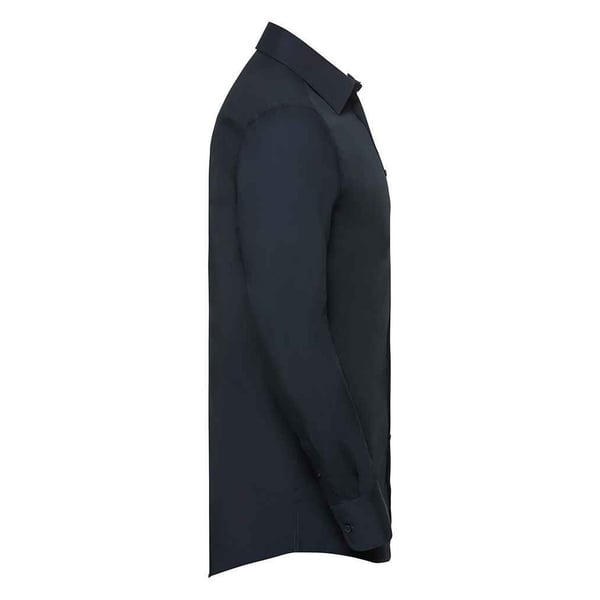 Russell Collection Mens Poplin Tailored Long-Sleeved Shirt