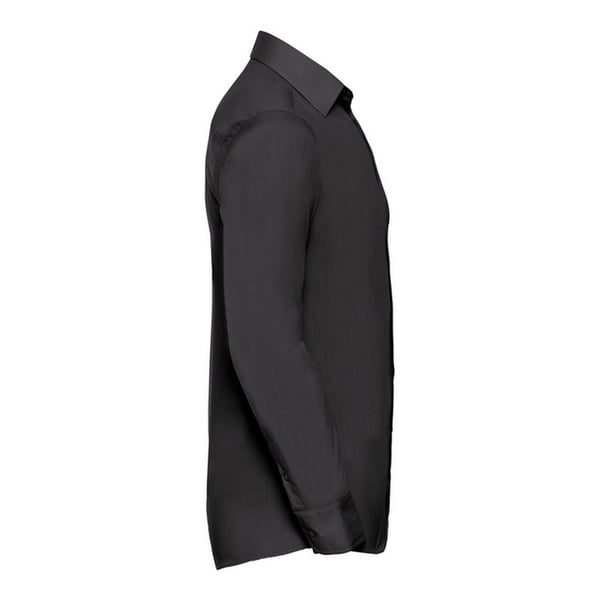Russell Collection Mens Poplin Tailored Long-Sleeved Shirt
