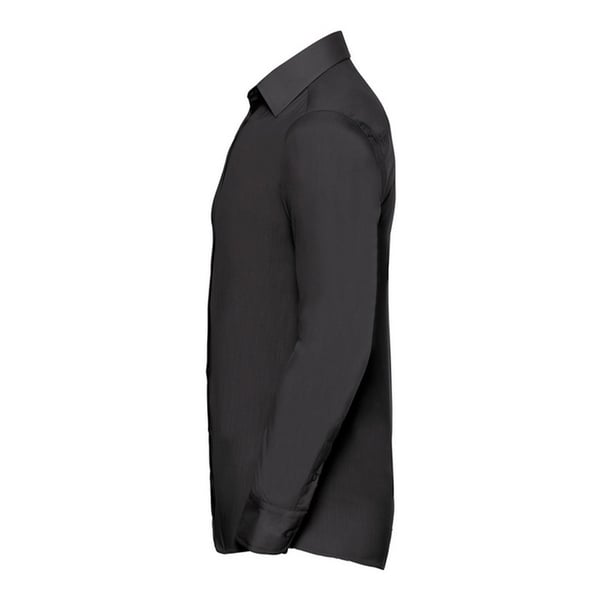 Russell Collection Mens Poplin Tailored Long-Sleeved Shirt