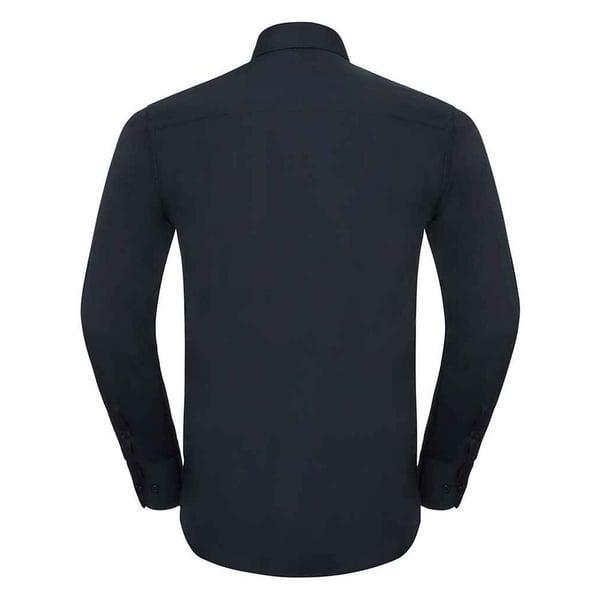 Russell Collection Mens Poplin Tailored Long-Sleeved Shirt